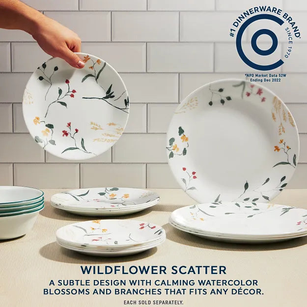 Corelle® Wildflower Scatter 8.5" Salad Plate- 4 Pack