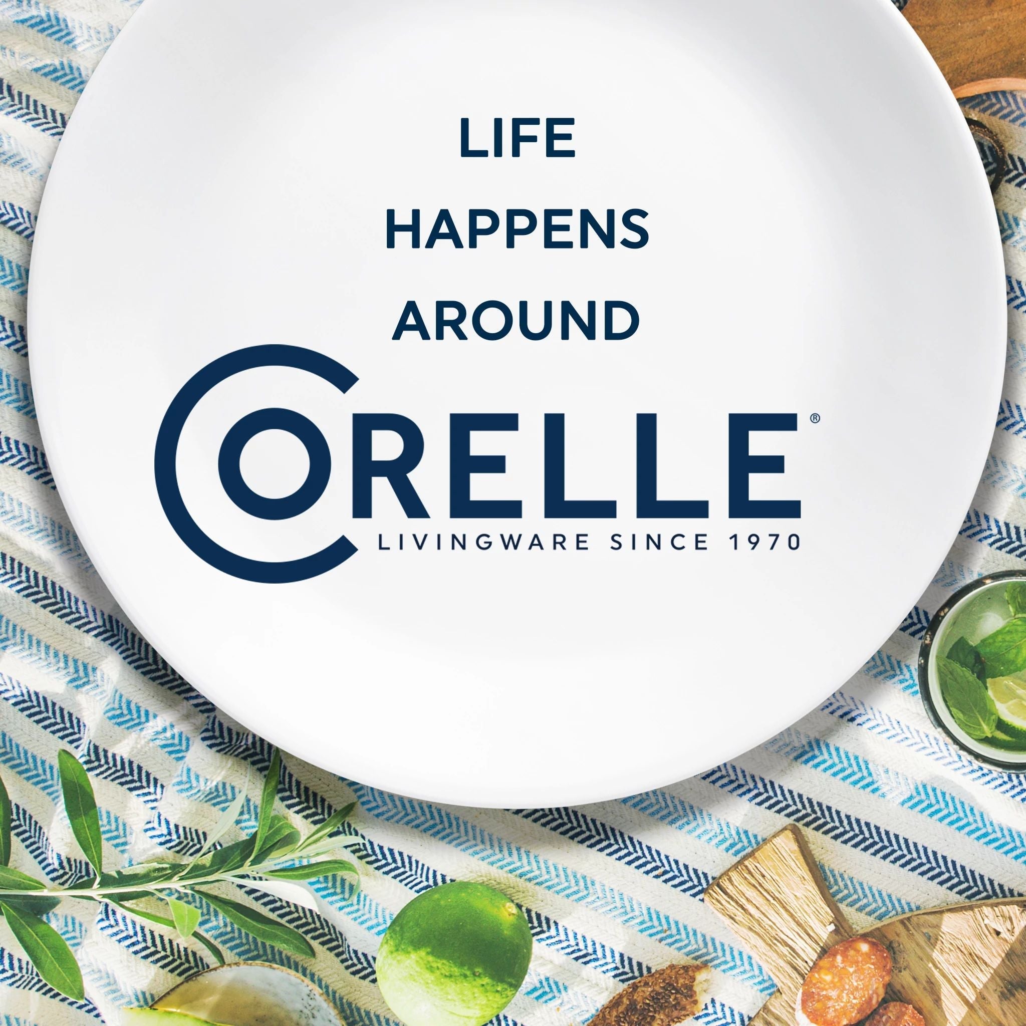 Corelle® Winter Frost White Lunch Plates, 4-pack